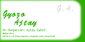 gyozo ajtay business card