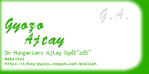 gyozo ajtay business card